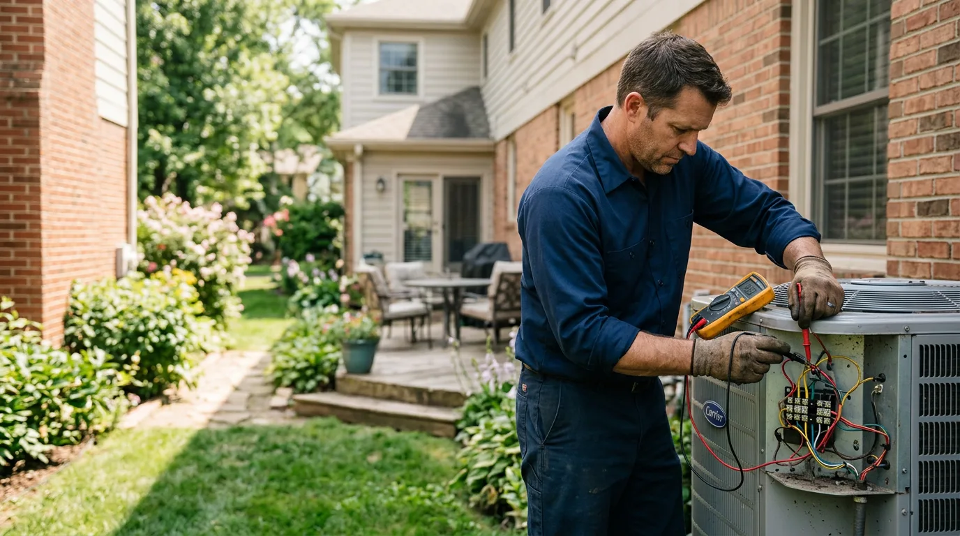 HVAC technician working near Collins, WI